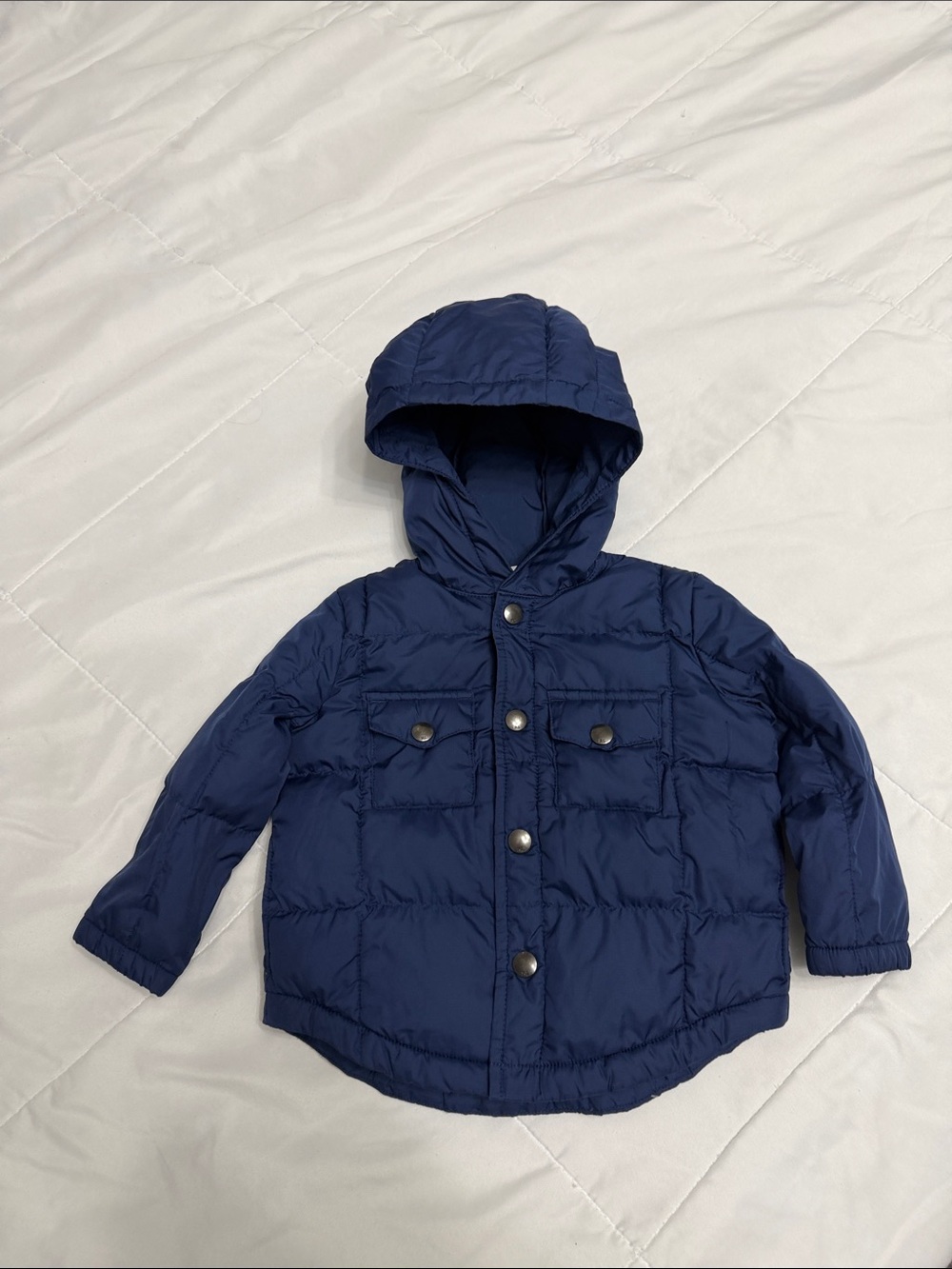 Ralph Lauren Kids Hooded Puffer Jacket - Navy Blue